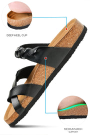 cushioned slides  cushioned sandals for women  cork sandals