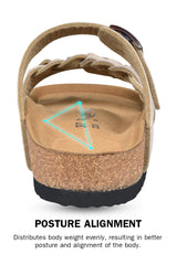 cushioned slides  cushioned sandals for women  cork sandals