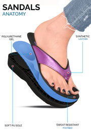 her  flip flops  dual strap sandals for women  cushioned slides  cushioned sandals for women